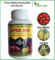 Phân bón Super Kali giúp hoa nhiều, thắm màu hoa, chịu hạn tốt 100gr/ hũ